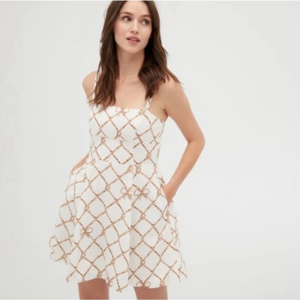 The Margot Mini dress - Nautical trellis NWT